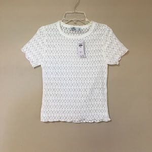 NWT XS Hollister Soft Lace T-Shirt